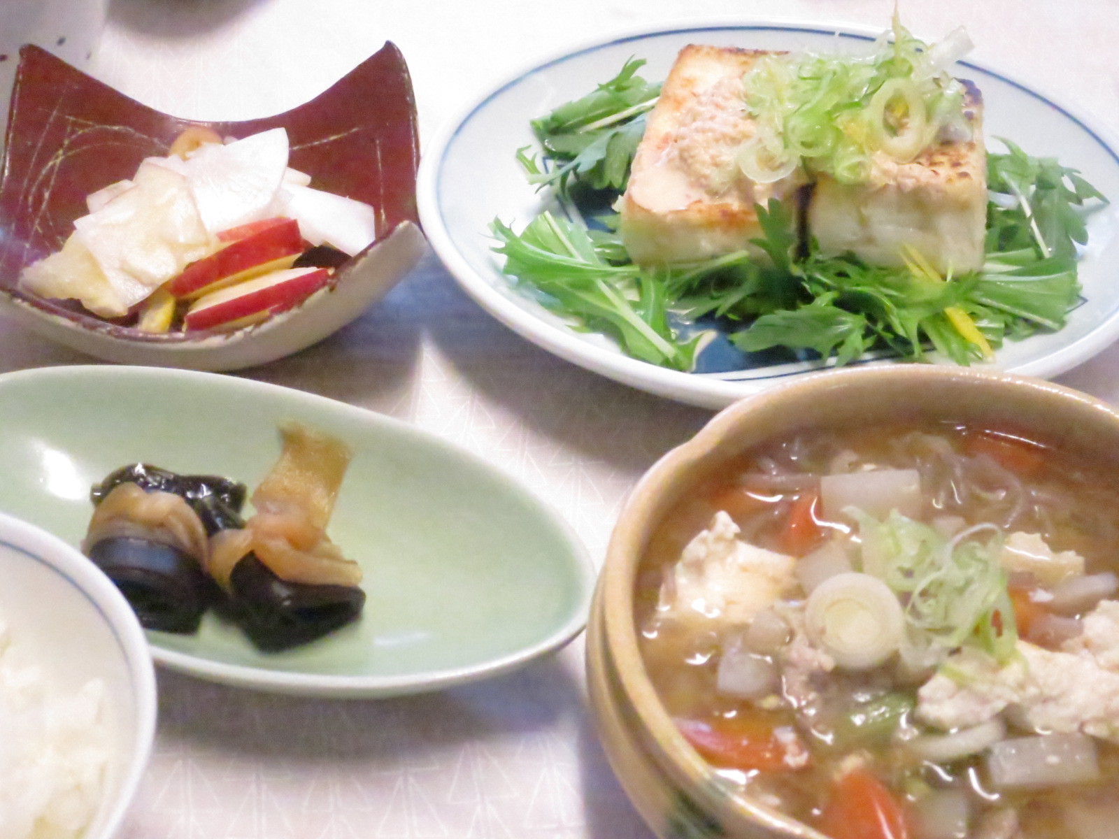 1年生レッスン 豆腐ステーキとーーー_d0031682_06183146.jpg
