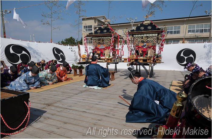 「唐津くんち」２０１５（５）お旅所神幸（１）神事_c0122685_1814288.jpg