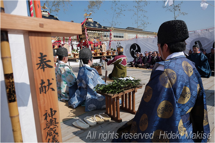 「唐津くんち」２０１５（５）お旅所神幸（１）神事_c0122685_18153330.jpg