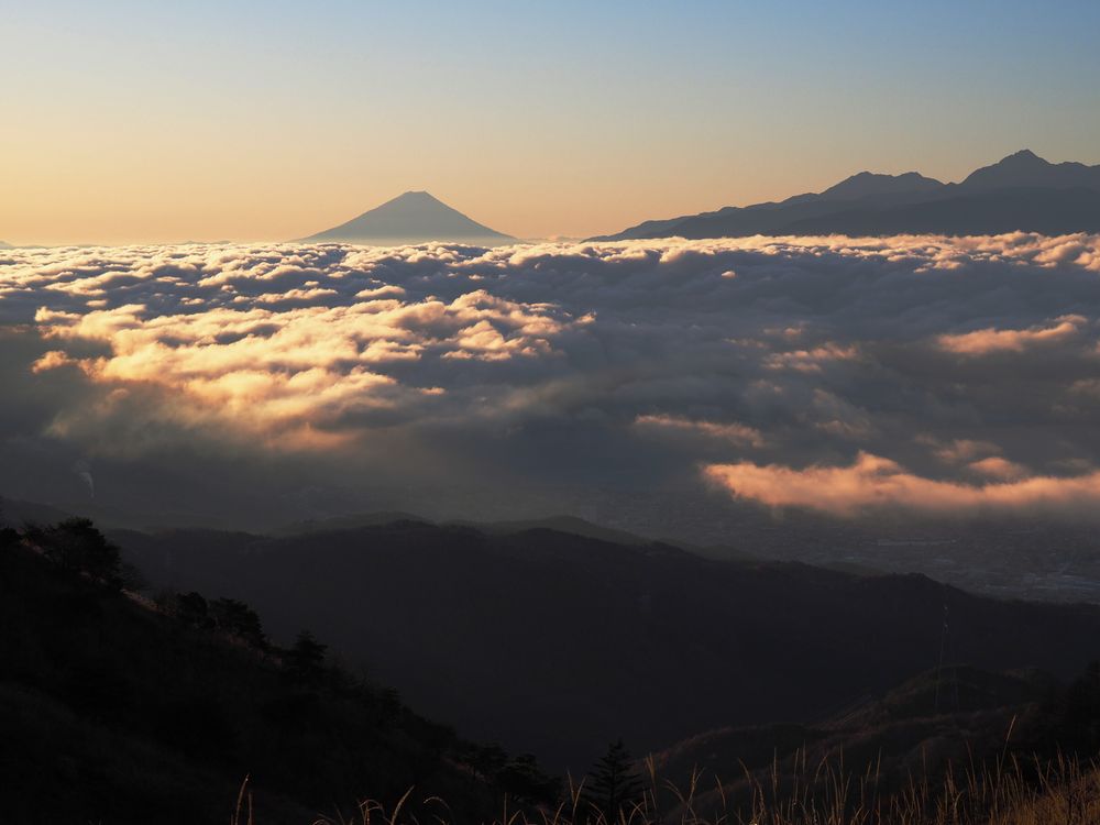 驚きの大雲海が出現した！高ボッチ高原からの富士山_a0031821_15392357.jpg
