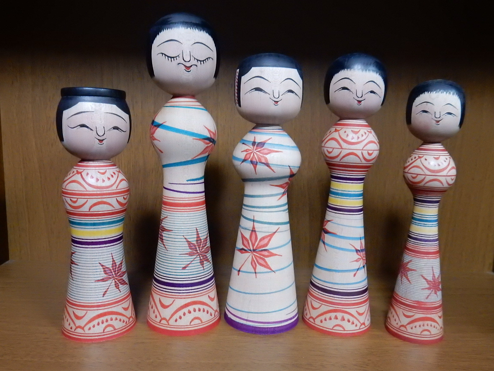 盛美津雄工人作のモミジこけし : こけしと手織りの小部屋