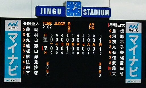 亜細亜大対早稲田大　１１月１８日　第４６回明治神宮野球大会決勝戦　中編_b0166128_8305453.jpg