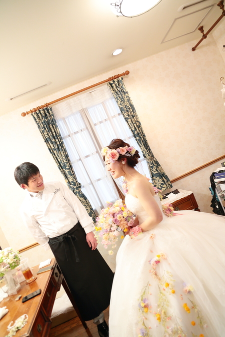 ドレスを飾る花、ＨＡＮＺＯＹＡの花嫁花婿様へ  未来予想図_a0042928_2031566.jpg