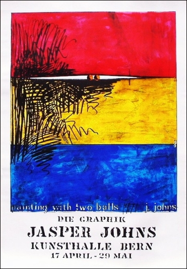 ジャスパー・ジョーンズのポスター「Kunsthalle Bern」（1971