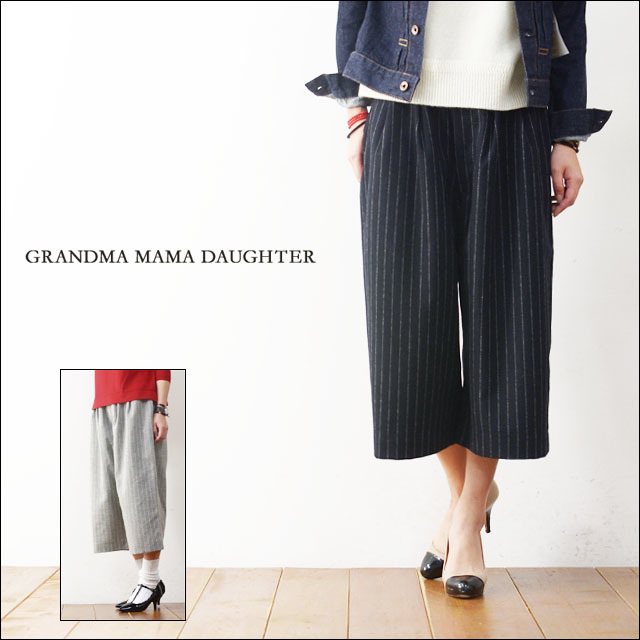 GRANDMA MAMA DAUGHTER [グランマ・ママ・ドーター] ストライプウールガウチョパンツ [GP531741] LADY\'S_f0051306_19420621.jpg