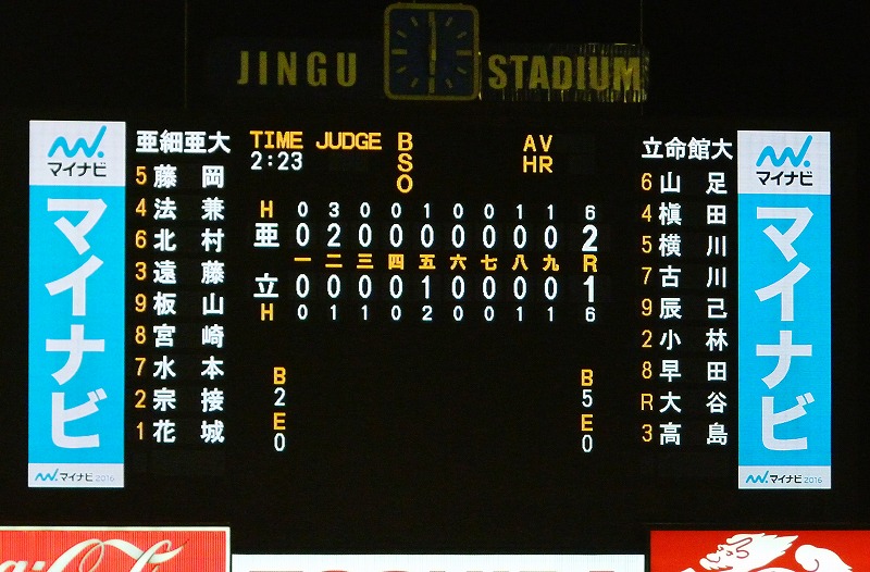 第46回明治神宮大会 亜細亜大対立命館大 11月15日 後半 _b0166128_18323937.jpg