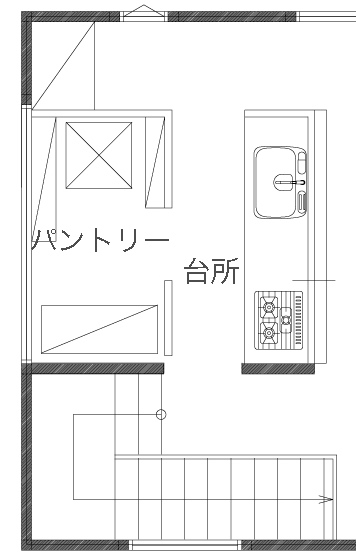 天井高さ3mの開放的な、明るいパントリー_d0217833_14365680.jpg