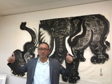 タオ書画作家 中国古代思想博士 西林真紀子さんの、タオ書画個展_a0112393_14171534.jpg