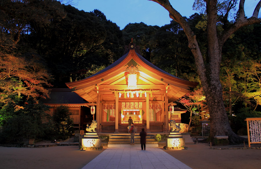 竈門神社 紅葉ライトアップ 九州ロマンチック街道