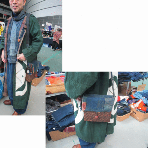 35、古布縞接ぎ合わせマット 【公式通販】