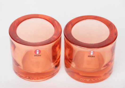 4340 サーモンピンク & クリア　2個セット kivi  4340 サーモンピンク & クリア 2コセット イッタラ イッタラ kivi