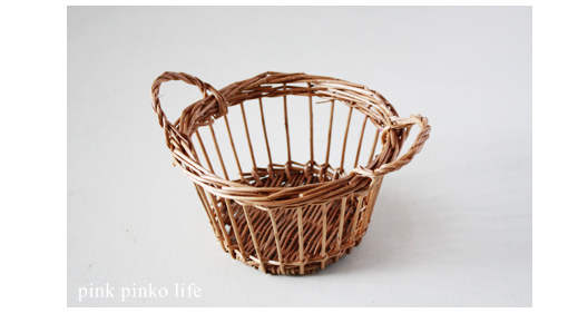 100円リメイク ☆ 大人可愛いバスケット_d0351435_17521866.jpg