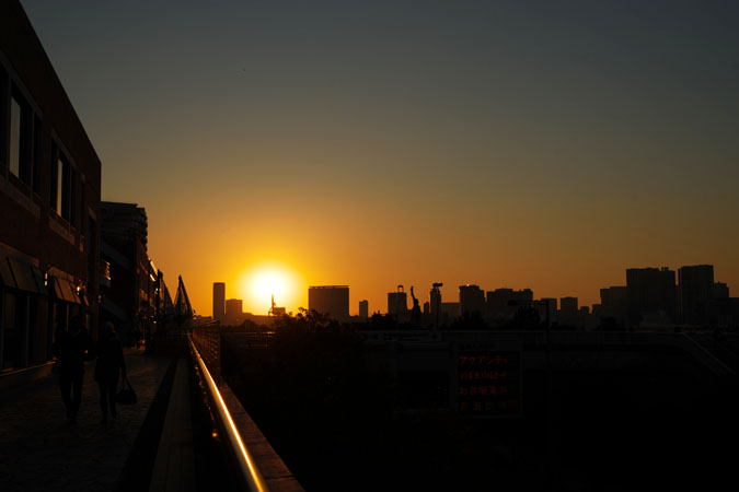 お台場海浜公園の夕景1_a0263109_1031285.jpg