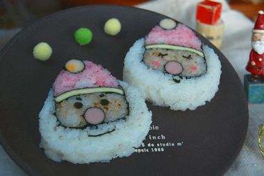 飾り巻き寿司クリスマスレッスン サンタさん ロールケーキ お猿さんも巻きますよ くるるまきこ くるくる マルシェ 飾り巻き寿司クリスマスレッスン サンタさん ロールケーキ お猿さんも巻きますよ くるるまきこ くるくる マルシェ