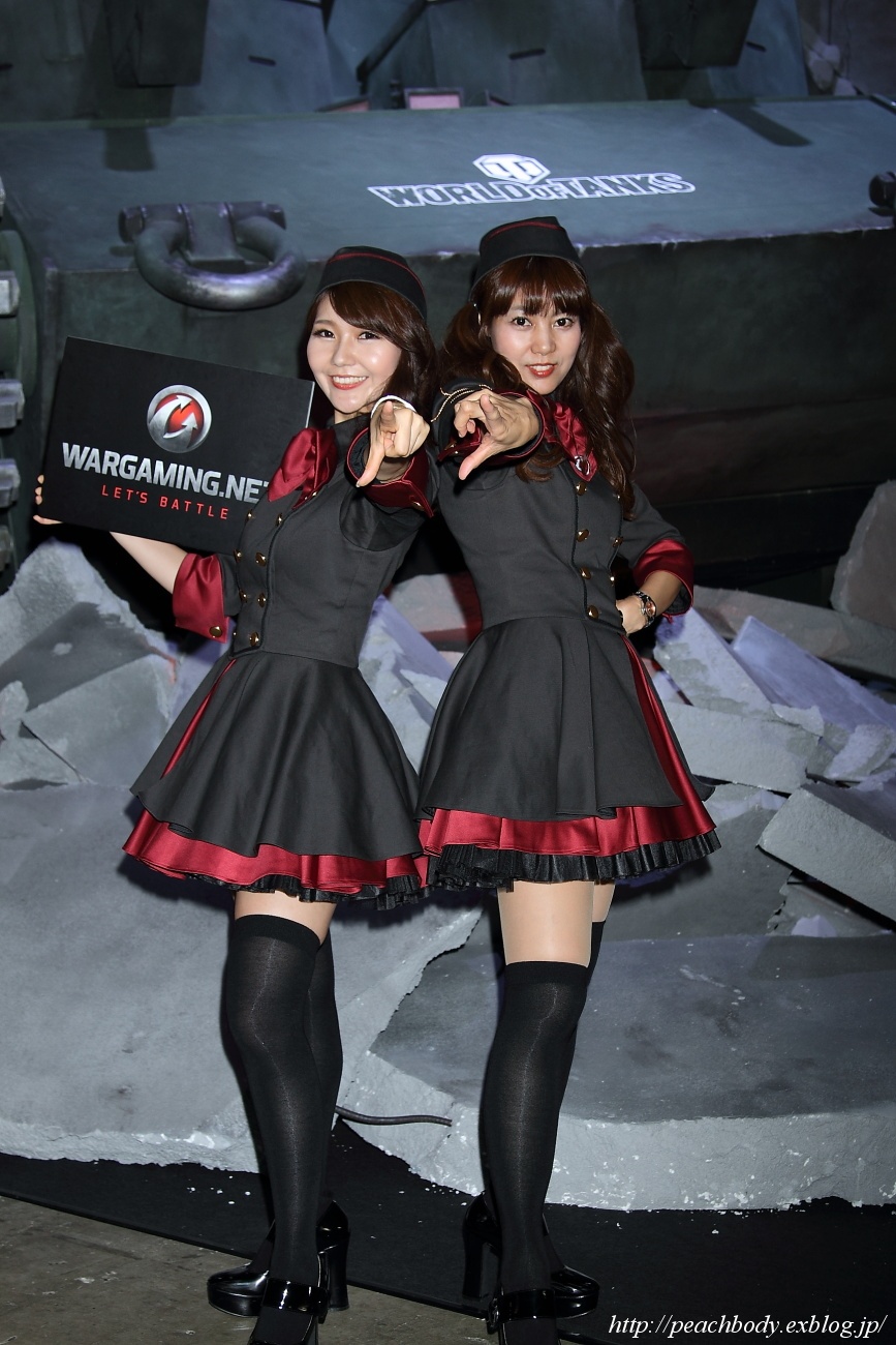 吉川まゆり さん 西やすこ さん Wargaming Japan ブース Peach Body