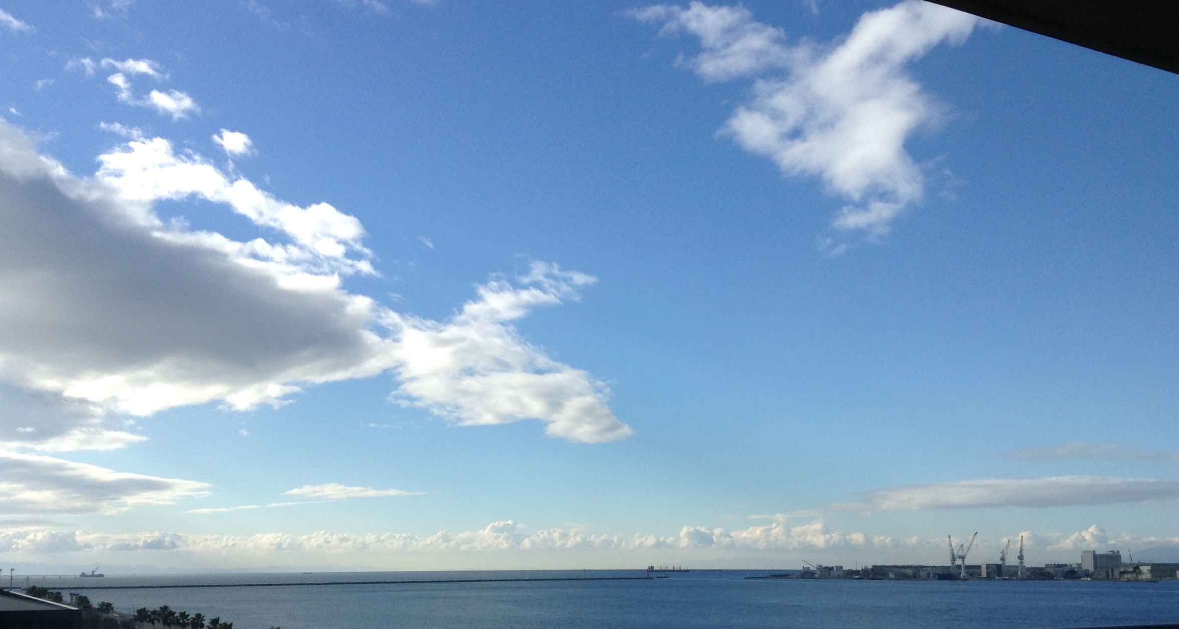 冬模様 わた雲 入道雲 かなとこ雲 Kobe Port View