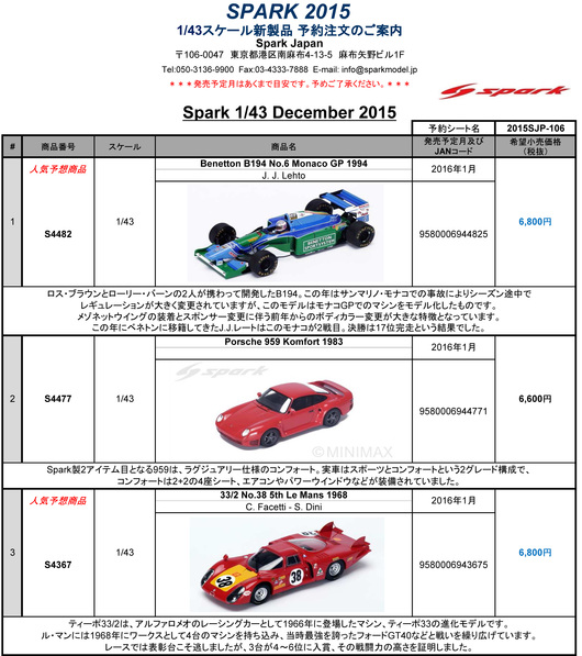 ミニカー新製品情報・予約開始(Spark)_a0095738_21514167.jpg