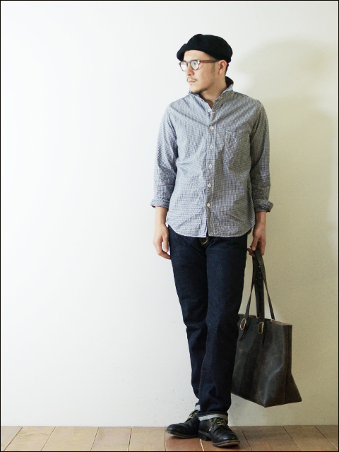 RINEN [リネン] 80/2 ダウンプルーフギンガムチェックレギュラーカラーシャツ [34628/34537] MEN\'S_f0051306_21134517.jpg