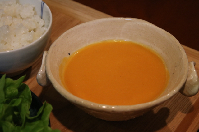 アボカドオリーブ葱おかか醤油。かぼちゃのスープ。_f0348831_07472446.jpg