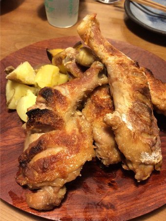 魚焼きグリルのローストチキンとおいしみもっとのシュトーレン 我楽多工場分室 2