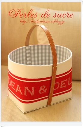 自宅レッスン Dean & Deluca キッチンクロスでマルチバスケット マルチバスケット シャルニエの箱 サティフィカ ハウス型の箱_f0199750_18072386.jpg