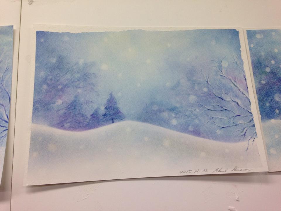 雪景色のクリスマスを描く_f0071893_13521819.jpg