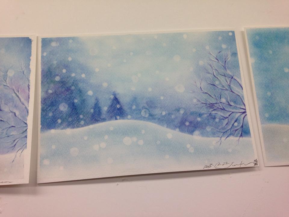 雪景色のクリスマスを描く_f0071893_13524497.jpg