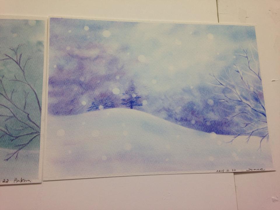 雪景色のクリスマスを描く_f0071893_13541822.jpg
