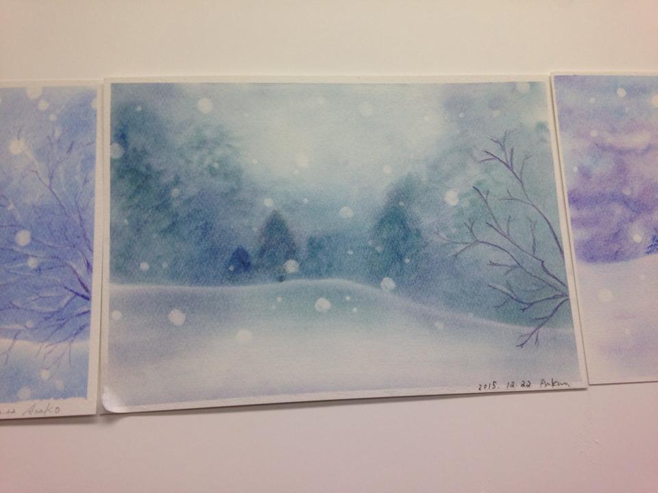 雪景色のクリスマスを描く_f0071893_13545132.jpg