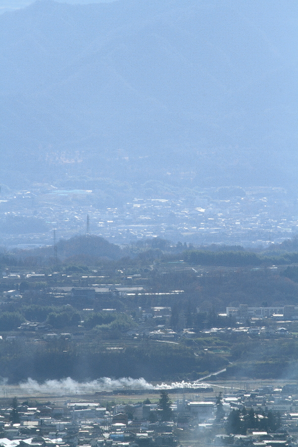 輝く白煙と富岡市街 - 2015年冬・信越線 - _b0190710_225740100.jpg