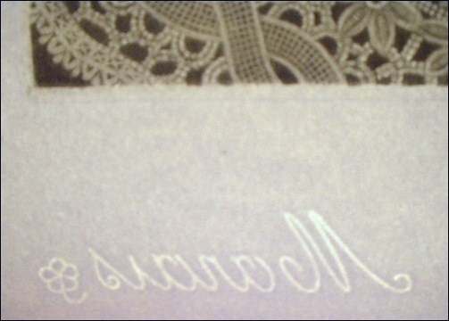 長谷川潔のアクアタント「Anémones et fleurs des champs dans un