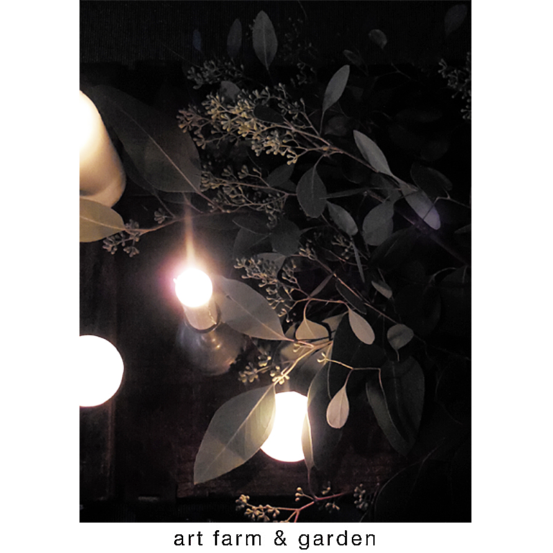 蝋燭とユーカリ/art farm & garden_b0290469_6495887.jpg