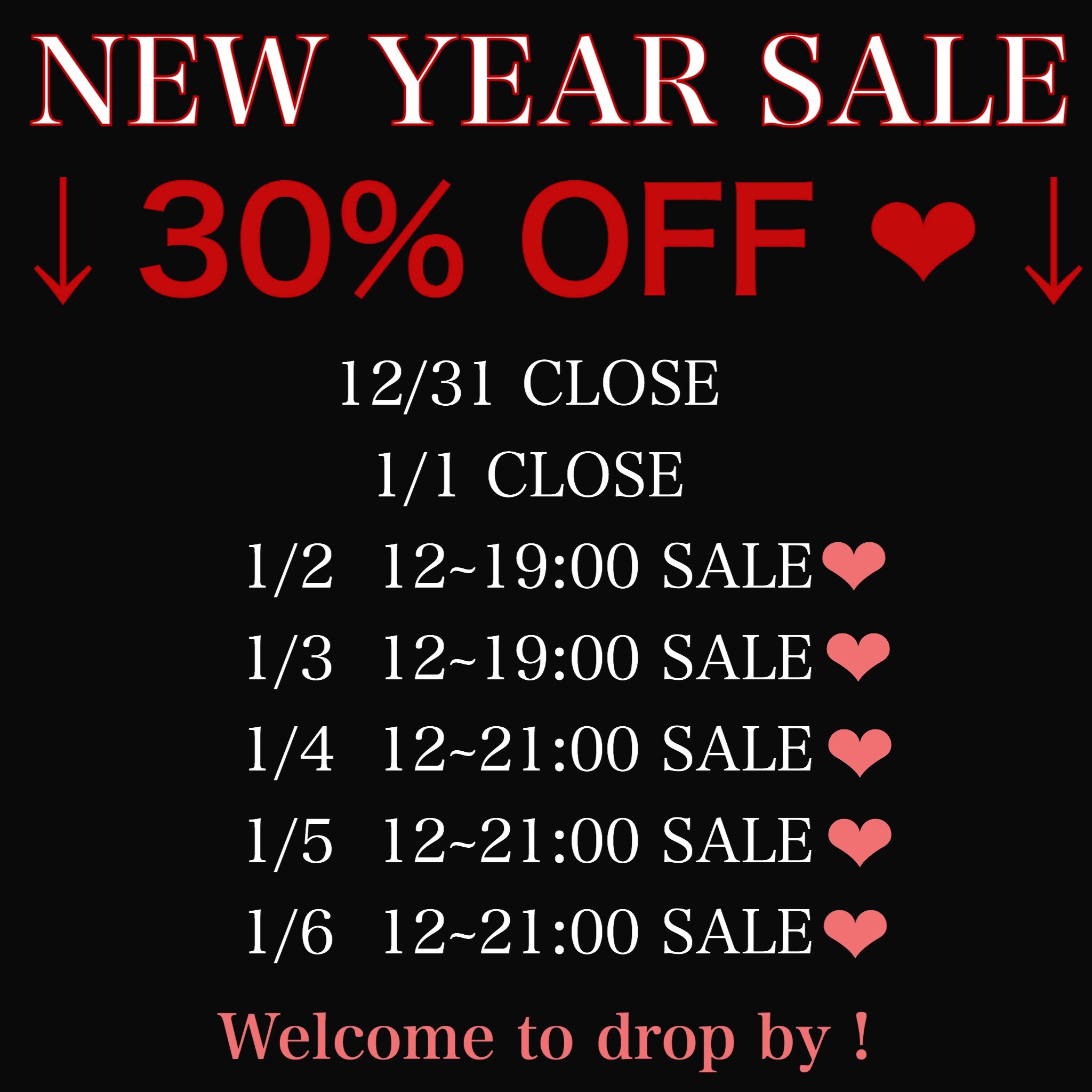 2016 HAPPY NEW YEAR 30%OFF SALE!!!!!_c0177238_1623641.jpg