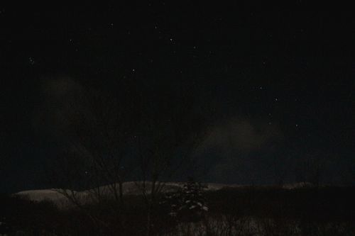 厳冬の升沢小屋、星と早朝の蛇ケ岳_c0294658_09221528.jpg