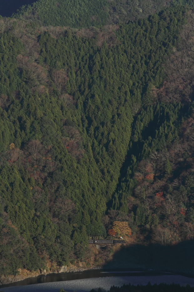 冬の日、山影が迫る夕方 - 2015年冬・大井川 - _b0190710_22124736.jpg