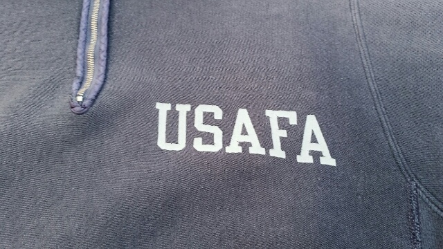 60s Champion REVERSE WEAVE Half zip “USAFA”_f0329479_21590261.jpg