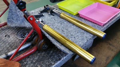 CBR1000RR(\'13) フルパワーとフォークOH①_e0114857_3441895.jpg
