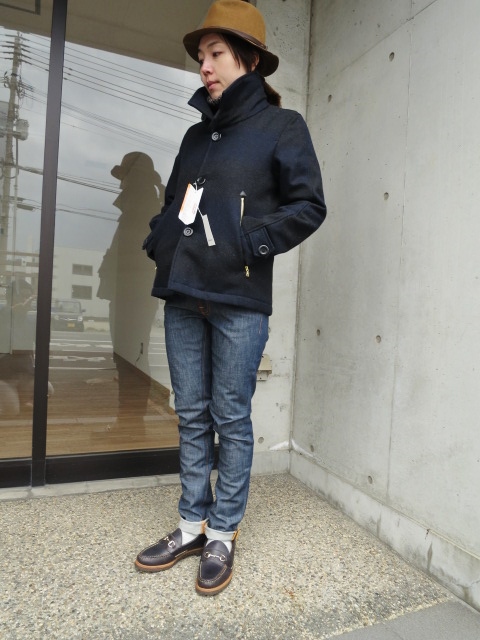 本場:フランスMADE 復活★ Honnete ・・・ 人気定番のSINGLE P-COAT JACKET!★!_d0152280_22122663.jpg