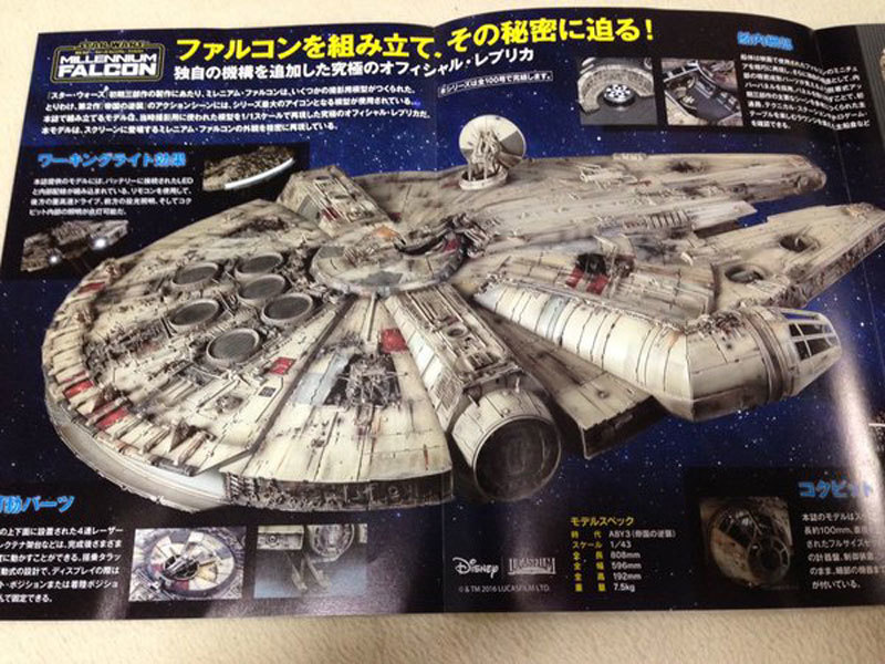 週刊デアゴスティーニ 「1/43 ミレニアムファルコン」_c0137122_04554122.jpg