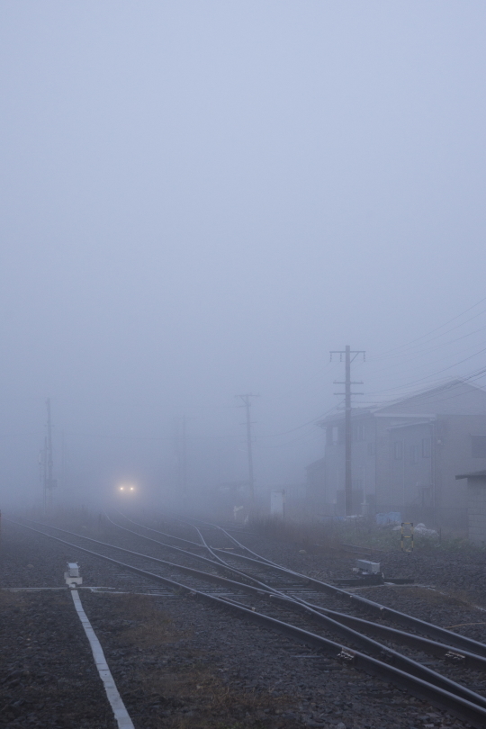 霧の豊後森駅_e0339209_07100705.jpg