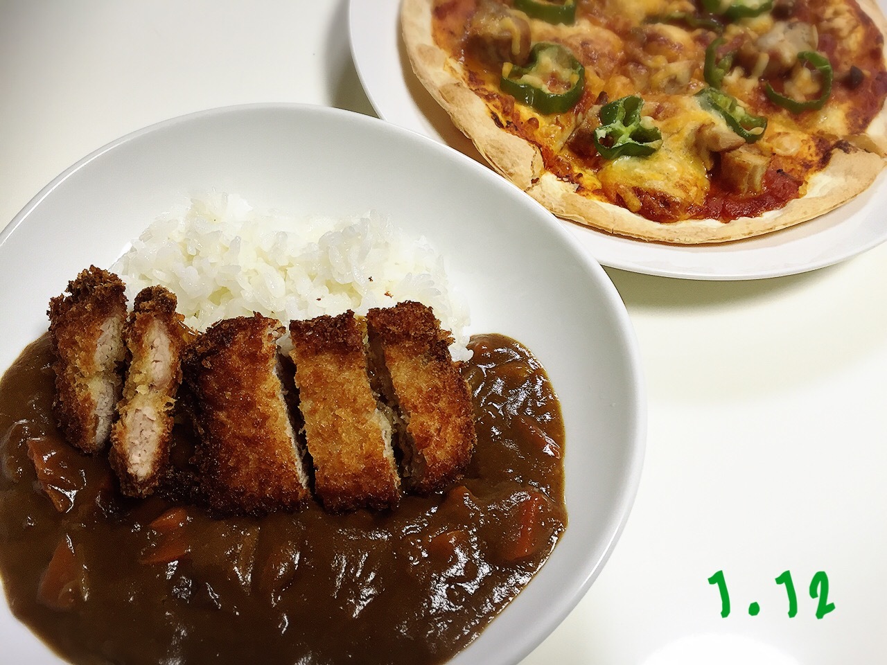 1月12日。カツカレー&#127860;_a0289610_22535158.jpeg