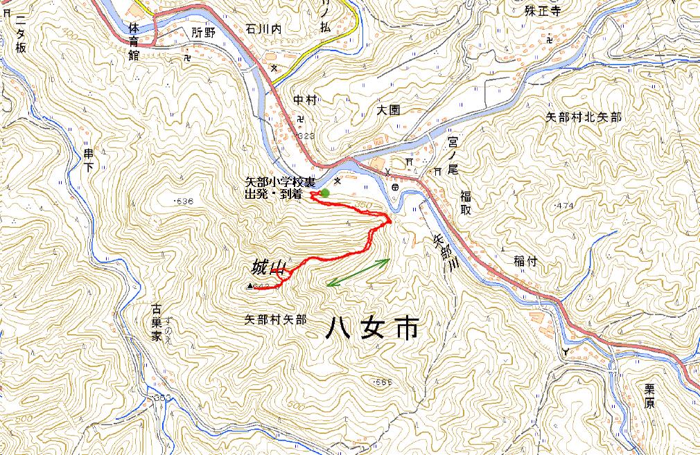 八女市矢部村山系の八名山_f0212511_1135641.jpg