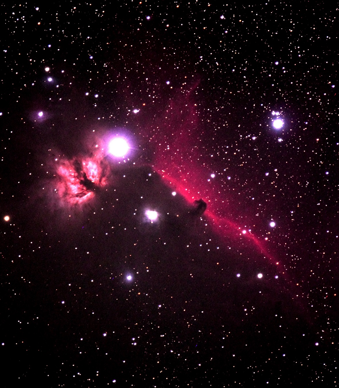 燃える木星雲と馬頭星雲 安倍奥の星空 燃える木星雲と馬頭星雲 安倍奥の星空