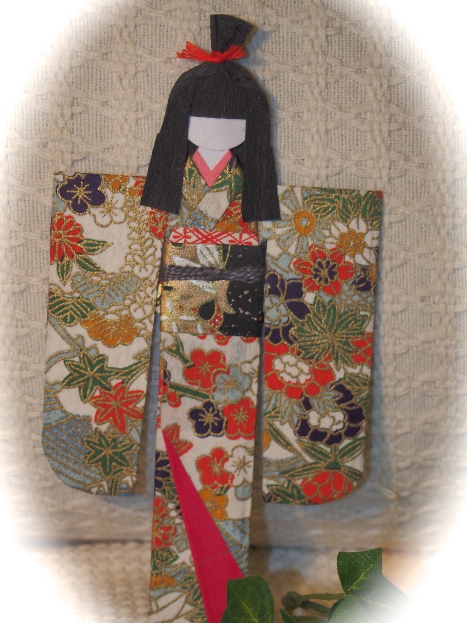姉様人形 和紙製しおり5点 布と木と革fhmo Designs ｴﾌｴｯﾁｴﾑｵｰﾃﾞｻﾞｲﾝｽﾞ Favorite Hand Made Original Designs