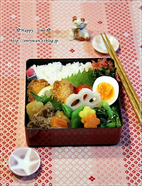 サーモンフライ弁当♪_f0348032_18092150.jpg
