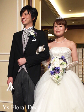 白と青のブーケ ウェスティンホテル東京さんへ_b0113510_18283167.jpg