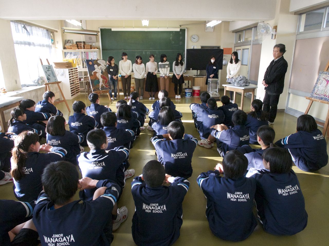 1/21松戸和名ヶ谷中学校 武蔵野美術大学 旅するムサビプロジェクト