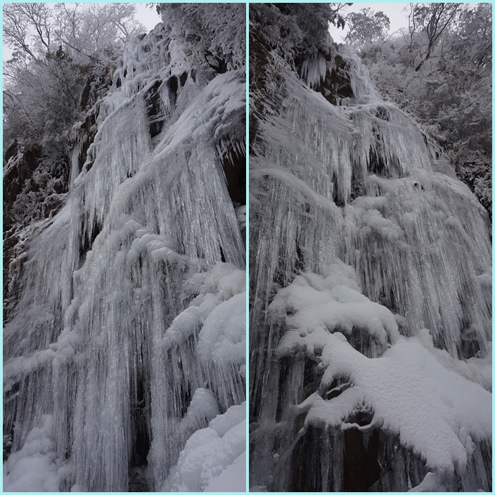 寒波襲来・・・凍結した英彦山四王寺の滝。_f0016066_1725670.jpg