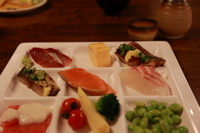 丸岩水産 食べ放題のお刺身コース ~遅い時間でも~_e0227942_22123494.jpg