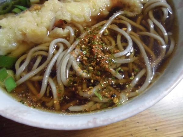 私の作った海老天そばと温玉かけごはん_c0118393_17422457.jpg